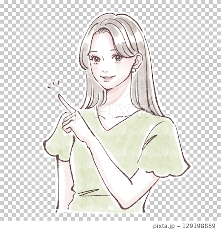 婦女和女孩插畫素材 婦女和女孩插畫素材 129198889