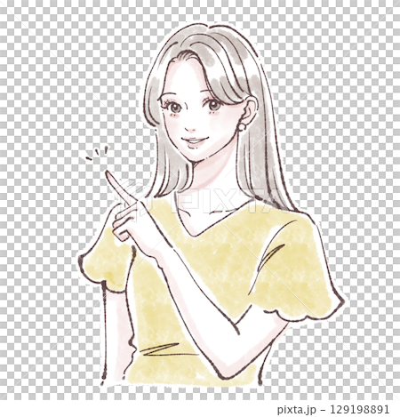 Illustration material of women and girls Illustration material of women and girls 129198891
