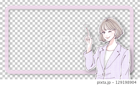 Illustration material of women and girls 129198904