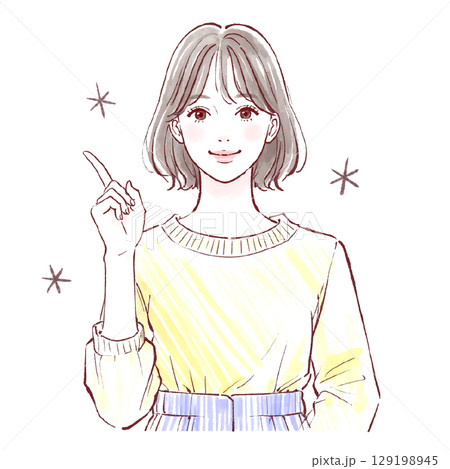 女性・女の子のイラスト素材 129198945