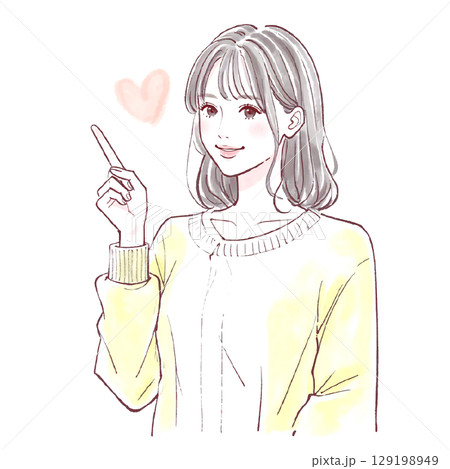 女性・女の子のイラスト素材 女性・女の子のイラスト素材 129198949