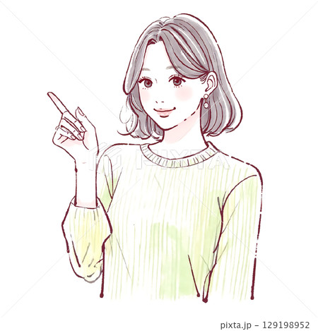 女性・女の子のイラスト素材 129198952
