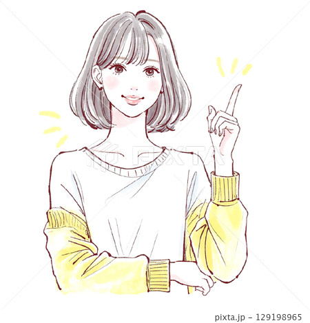 女性・女の子のイラスト素材 129198965