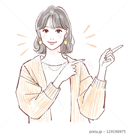 女性・女の子のイラスト素材 129198975