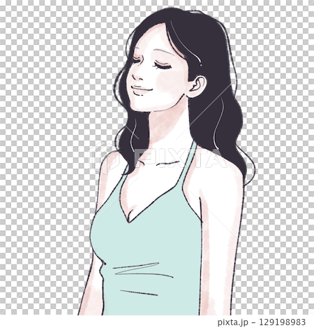 婦女和女孩插畫素材 129198983