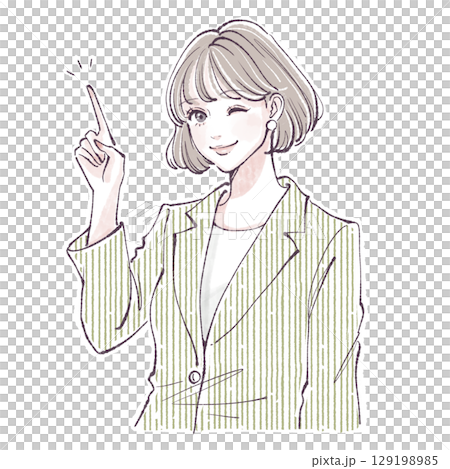 Illustration material of women and girls 129198985