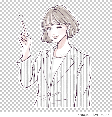 Illustration material of women and girls 129198987