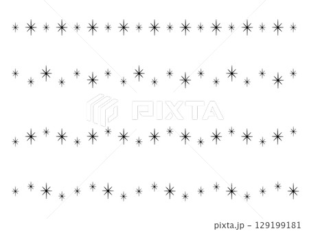 キラキラのラインイラスト 129199181
