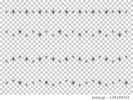 キラキラのラインイラスト 129199181