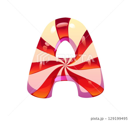 Font or sweet candy type and cartoon dessert letter A for bakery typeface, vector English alphabet. Candy font letter of pastry dessert and confectionery, gummy jelly marmalade or caramel lollipop Font or sweet candy type and cartoon dessert letter A for bakery typeface, vector English alphabet. Candy font letter of pastry dessert and confectionery, gummy jelly marmalade or caramel lollipop 129199495