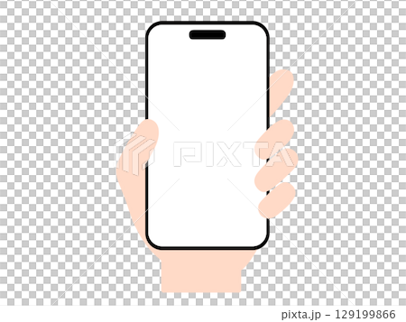 スマホを持つ手のイラスト 129199866