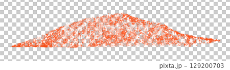 Red crayon brush stroke isolated on transparent background 129200703