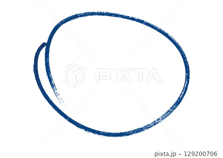 Blue pencil highlight circle mark isolated on transparent background Blue pencil highlight circle mark isolated on transparent background 129200706
