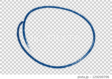 Blue pencil highlight circle mark isolated on transparent background Blue pencil highlight circle mark isolated on transparent background 129200706