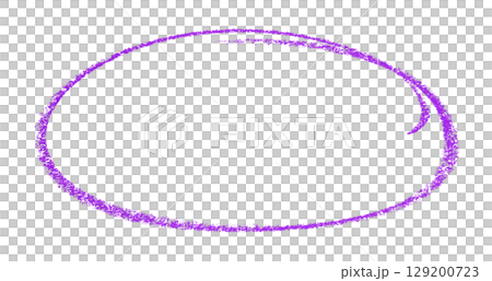 Purple pencil highlight circle mark isolated on transparent background 129200723