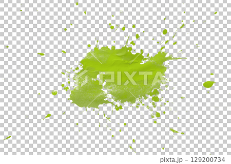 Green splash watercolor brush isolated on transparent background Green splash watercolor brush isolated on transparent background 129200734