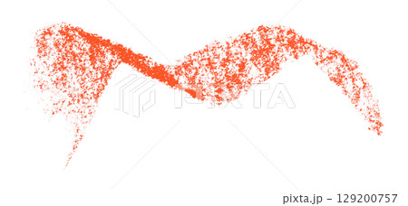 Red crayon brush stroke isolated on transparent background 129200757