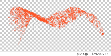 Red crayon brush stroke isolated on transparent background 129200757