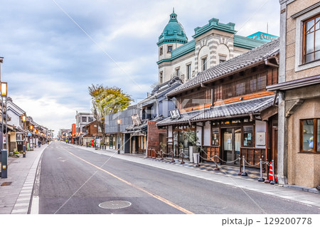 早朝の川越一番街風景 早朝の川越一番街風景 129200778