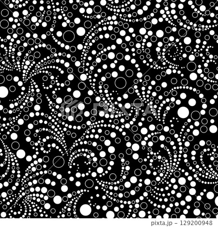 テキスタイルに最適な水玉の抽象柄 129200948