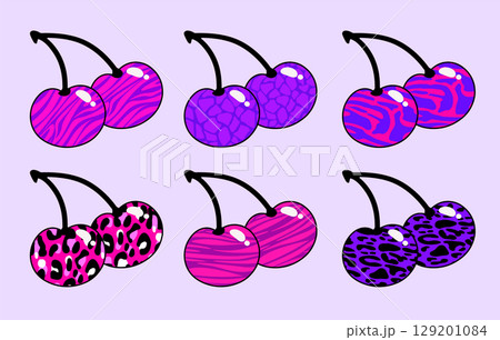 Trendy girly y2k cherry stickers 129201084