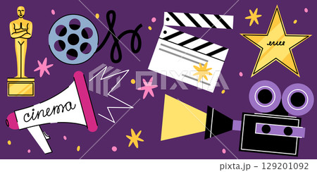 Cinema doodle collection 129201092