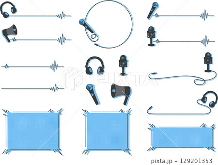 サウンドデコレーション素材のセット 129201353