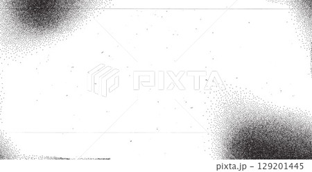 Film black old texture with grainy noise. Distressed retro photo effect. Old movie filter overlay. Grunge gritty texture with dust, scratches and subtle spots. Vector transparent retro decoration 129201445