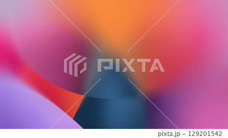 Vibrant Abstract Background With Flowing Shapes in Motion 129201542