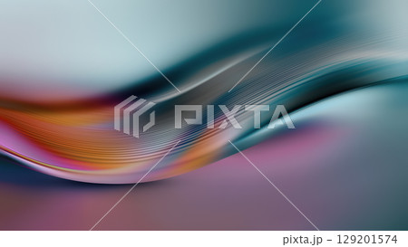 Captivating Abstract Waves in a Vibrant Color Palette 129201574