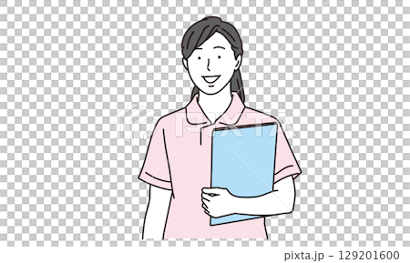 Illustration material of a smiling female nurse Illustration material of a smiling female nurse 129201600
