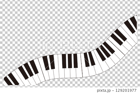 鋼琴鍵盤背景插圖素材 鋼琴鍵盤背景插圖素材 129201977