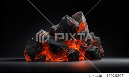 Glowing Rocks Generative AI's Brilliant Details 129202074