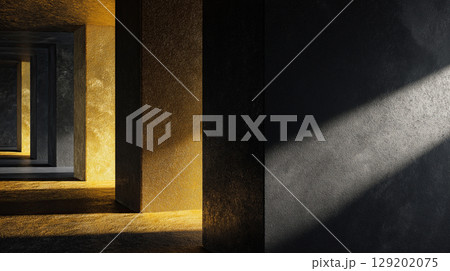 Golden and Grey Abstract AI Design 129202075