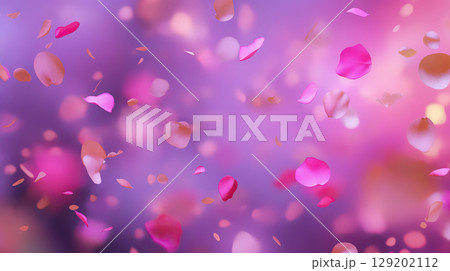 Colorful Petals in Abstract AI Background 129202112
