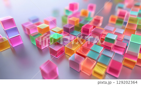 Scattered Colorful Geometric Blocks via AI Scattered Colorful Geometric Blocks via AI 129202364