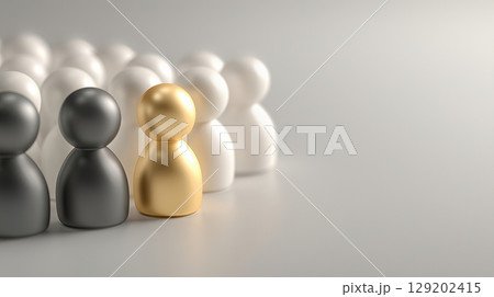 Unique Figure Stands out Among Similar Shapes Generative AI Unique Figure Stands out Among Similar Shapes Generative AI 129202415