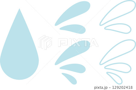 しずく 水滴 アイコンセット しずく 水滴 アイコンセット 129202418