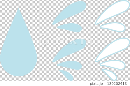 しずく 水滴 アイコンセット しずく 水滴 アイコンセット 129202418
