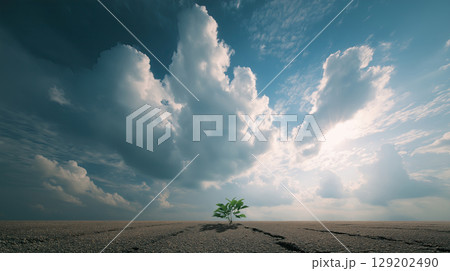 Abstract Nature Concept of Growth and Renewal Generative AI 129202490