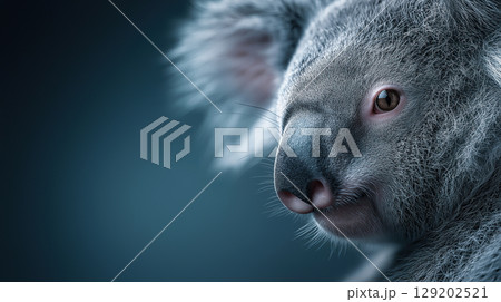 Koala Face Captured in an Abstract Style Generative AI 129202521