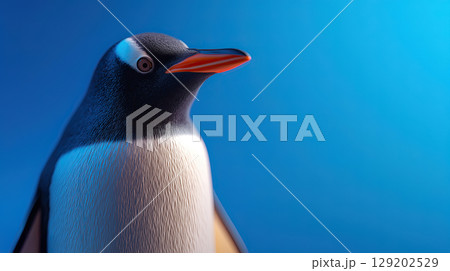 Proud Penguin in Abstract AI Art 129202529