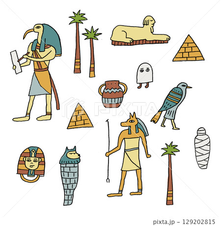 古代エジプト（手描きイラスト）のイラスト素材 [129202815] - PIXTA