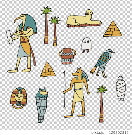 古代エジプト（手描きイラスト）のイラスト素材 [129202815] - PIXTA