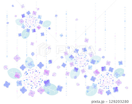 紫陽花の背景イラスト 紫陽花の背景イラスト 129203280