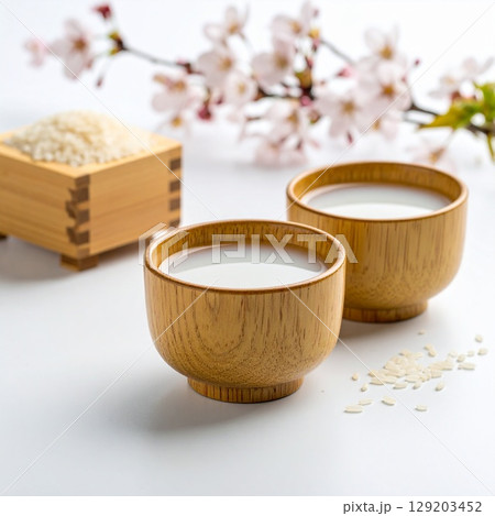 wooden bowls for tea or tea ceremony 129203452