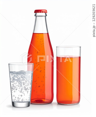 bottle of cold juice 129203621