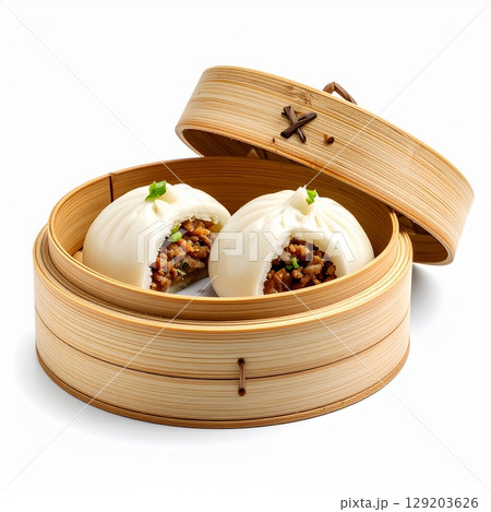 rice with pork or beef or other meat ingredients 129203626
