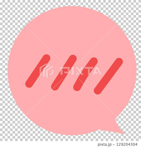 Emotional expression speech bubble, embarrassed, no main lines, color, vector illustration Emotional expression speech bubble, embarrassed, no main lines, color, vector illustration 129204304