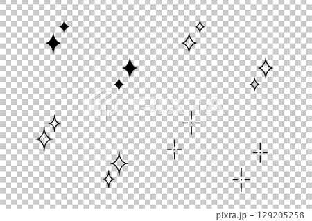 A set of sparkling lights with various shapes 129205258